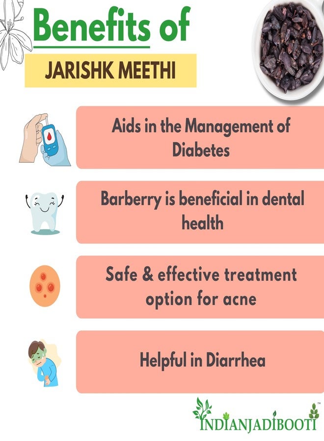 IndianJadiBooti Jarishk Meethi (Dried Barberry Berries) | Berberis aristata | Vitamin C rich berries | 400 Grams - Image 3